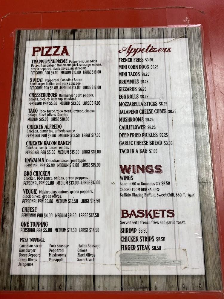 Trappers Pizzeria Menu image 2